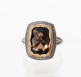 6ct Smokey Topaz Ring