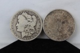 (2)Morgan Silver Dollars 1889-O and 1921