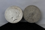 (2)Peace Silver Dollars 1922 and 1924