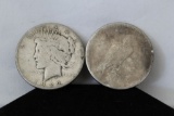 (2)Peace Silver Dollars 1922 and 1935