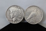 (2)Peace Silver Dollars 1922 and 1924