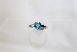 Blue Topaz Sweetheart Ring