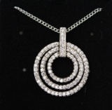 2ct White Sapphire Necklace