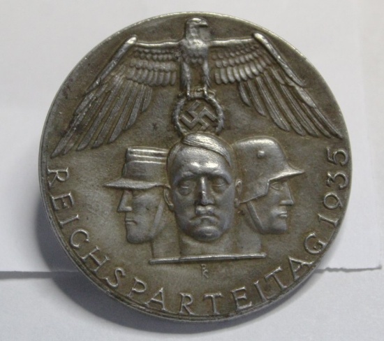 1935 Reichsparteitag Tinnie Pen Badge