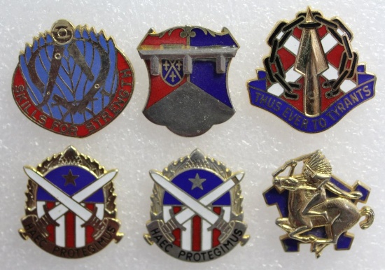 6 Infantry DUI Artillery Badges Clutch Back
