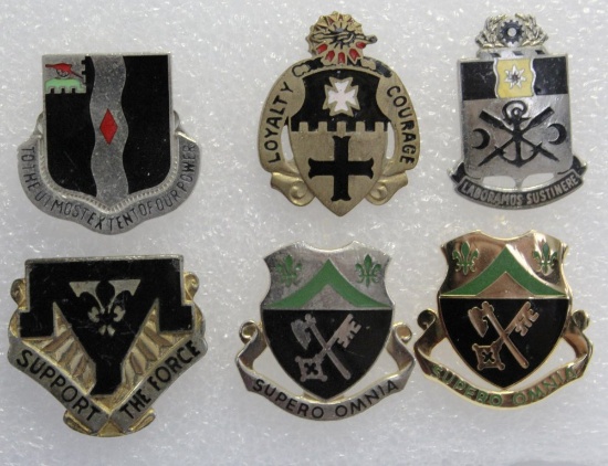 6 Infantry Clutch Back Military Crests