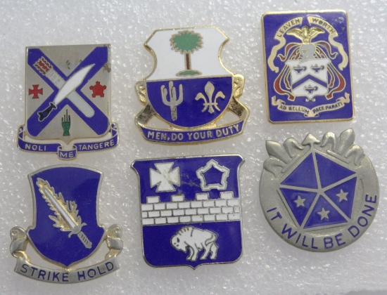 6 Infantry Clutch Back Military Crests