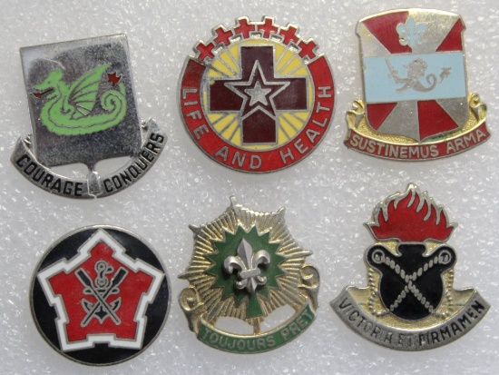 6 Clutch Back Military Crests