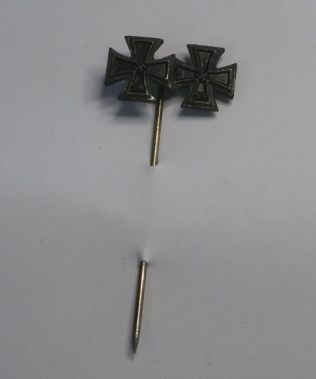 German WWII Second War Two Iron Cross Grouping Stick Pin