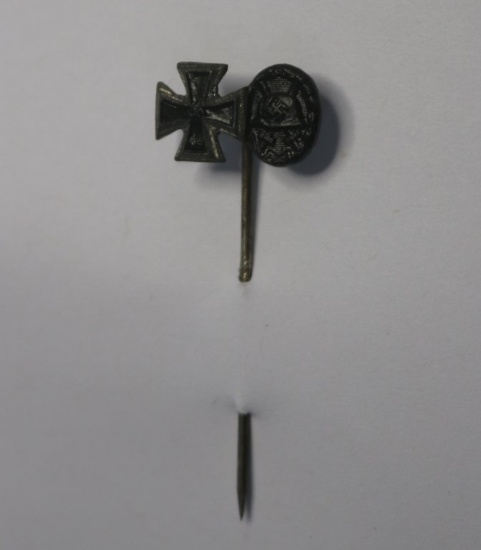 German WWII Iron Cross Black Wound Badge Stick Pin