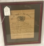 Union Soldier Discharge Papers Dated 1865 - Framed