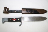 Nazi Hitler Youth Knife w/Scabbard