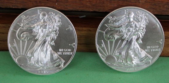 (2) 2015 American Silver Eagle