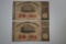 (2) Fractional Civil War Currency 50 Cents