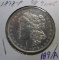 1878 Silver, Morgan U.S. Dollar Coin 7 over 8 Tail Feathers