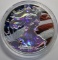 2014 Silver, Patriotic Holographic Liberty, American Eagle Dollar  U.S. coin