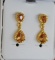 Orange Sapphire Earrings