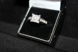 3ct Brilliant White Sapphire Princess Cut Ring