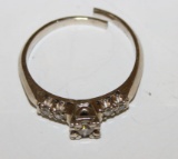 14k & Diamond White Gold Ring