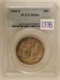 1940-S Walking Liberty Silver Half Dollar Coin