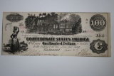 Confederate $100 Paper Money