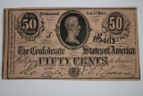 Confederate 50 Cent Money