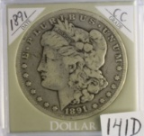 1891 CC, Silver Carson City Morgan U.S. Dollar Coin