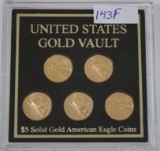 (5) 2006 Gold $5 Coins