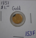 1851 Gold $1 Coin