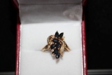 14kt Genuine Sapphire Diamond Ring