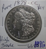 1878 CC, Silver, Carson City Key Date Morgan U.S. Dollar Coin