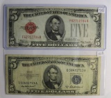 Two $5.00 Bills