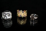 3 Gemstone Rings