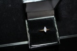 14kt Marque Diamond Solitaire Ring