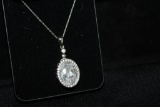 8ct Brilliant White Sapphire Necklace