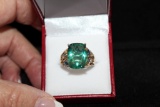 8ct Green Sapphire Dinner Ring
