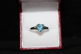Blue Topaz Sweet Heart Ring
