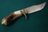 Stag Handle Straight Knife