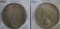 (2) Silver Morgan Dollar Coins