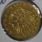 1911 Gold Indian Head 2 1/2 Dollar US Coin