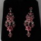 Pink Topaz Chandelier Earrings