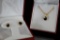 Matching Set of Onyz Diamond Earrings and Necklace