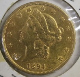 1894 Gold $20 Liberty Head US Coin