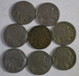 8 Buffalo Nickels
