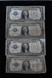 (4) 1928 $1.00 Silver Certificates