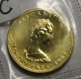 1984 Gold Canada $10 1/4 oz Coin