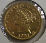 1882 Gold Liberty $5 US Coin