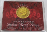 1898 Gold Layered Indian Head Penny