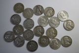 20 Silver US Franklin Half Dollar Coins