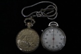 Pocket Watch and Westclox Stop Watch